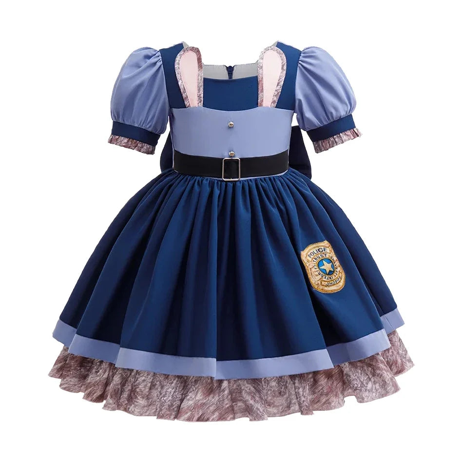 Girl Zootopia 2 Dress Cosplay New Moives Judy Costume Halloween Bunny Cosplay Dress Up Performance Birthday Clothes