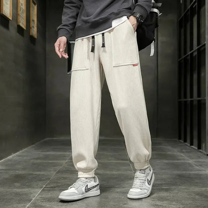 Pants Men Loose Fit Baggy Sweatpants Casual Fashion Streetwear Trend Autumn Winter Harem Joggers Trouser Male Plus SIze