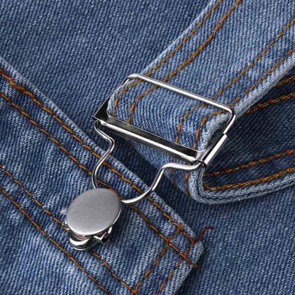 Men Pocket Jeans Overall Jumpsuit Streetwear Overall Suspender Pants Baggy Denim Harajuku Loose Pant Breathable Long Trousers