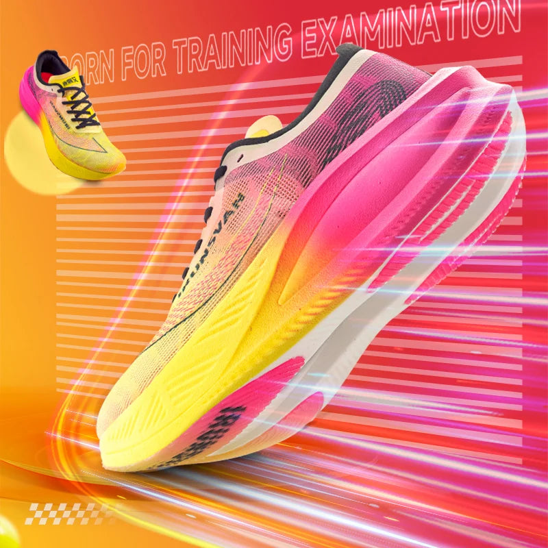 Professional Marathon Shoes Men Nylon Carbon Fiber Breathable Ultra Light  Race Running Sneakers Unisex