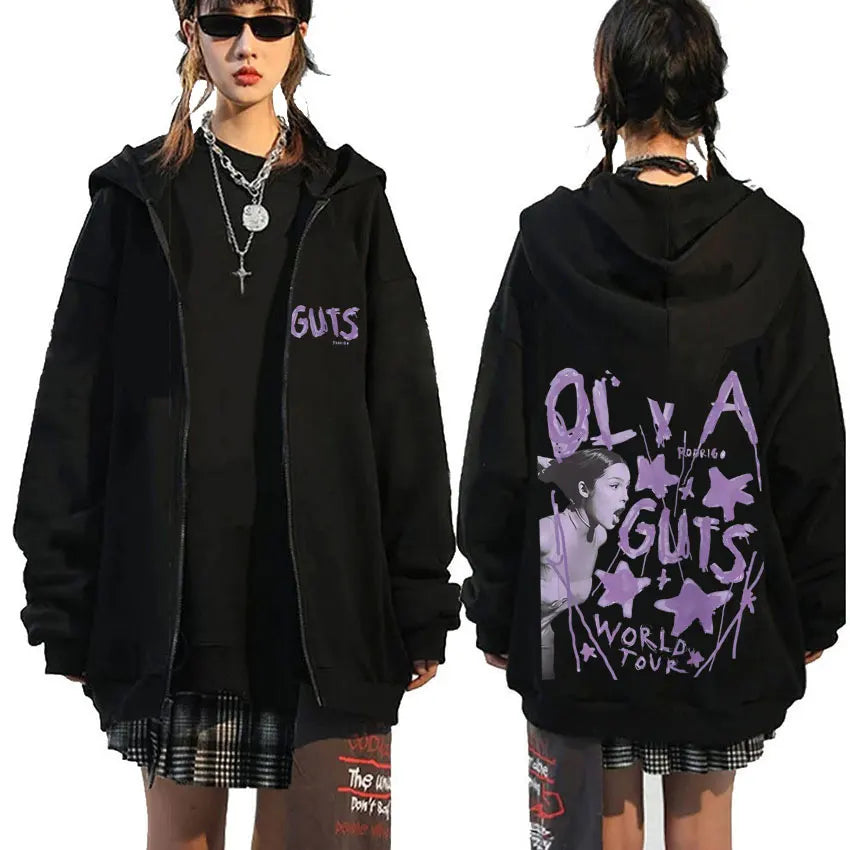 Rock Band Korn Follow The Leader Tour 2014 Zipper Hoodie Men Women Retro Gothic Metal Zip Up Jacket Casual Oversized Sweatshirts