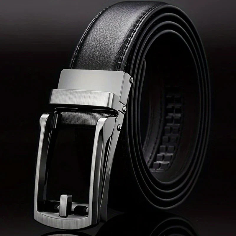 Men Belt Top Quality Cow Genuine Leather Men's Belt Cowhide Strap for Male Automatic Buckle Belts for Men Alloy Buckle Belt