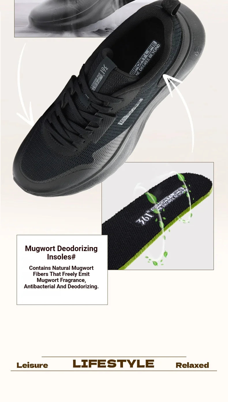 Men's Casual shoes Soft Sole Resilience Comfortable Breathable Pantshoes Black White Mesh Male Sneakers 672616702