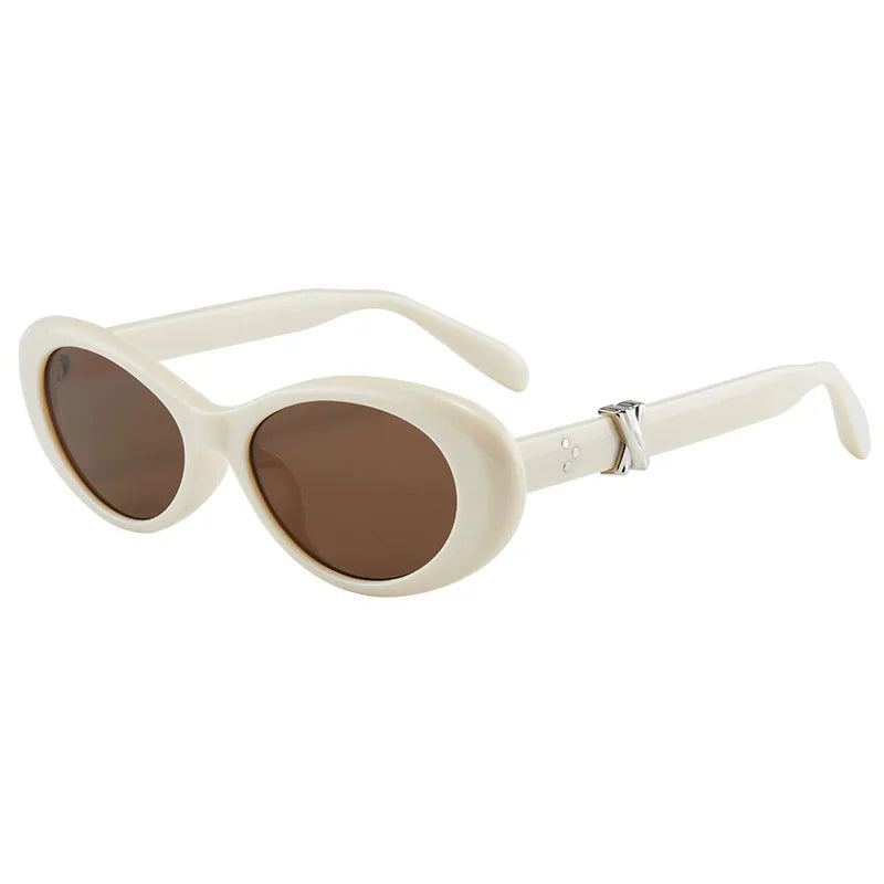 Vintage Oval Sunglasses NEW Women Luxury Brand Designer Small Oval Sun Glasses Retro Fashion Shades Men Eyegalsses Gafas De Sol