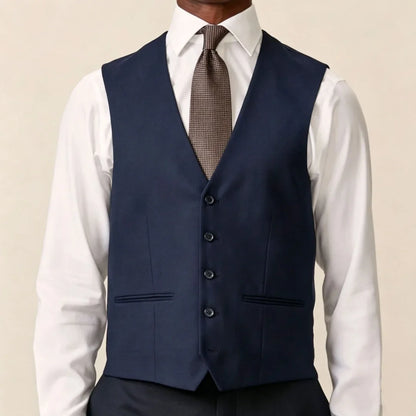 Men Vest Black Solid Single Button V Neck Waistcoat For Wedding Banquet Business Party Casual Work Casual Daily Men Suit Vest