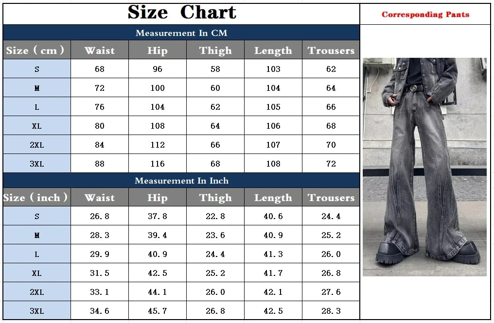 2026Trashy Y2K Streetwear Washed Grey Baggy Stacked Flare Jeans Pants Men 90S Vintage Clothes Hip Hop Luxury Male Long Trousers
