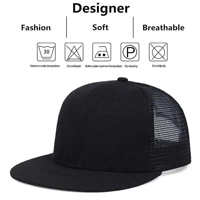 Unisex Simple Hip-hop Net Hats Spring and Summer Outdoor Adjustable Casual Baseball Caps Sunscreen Hat