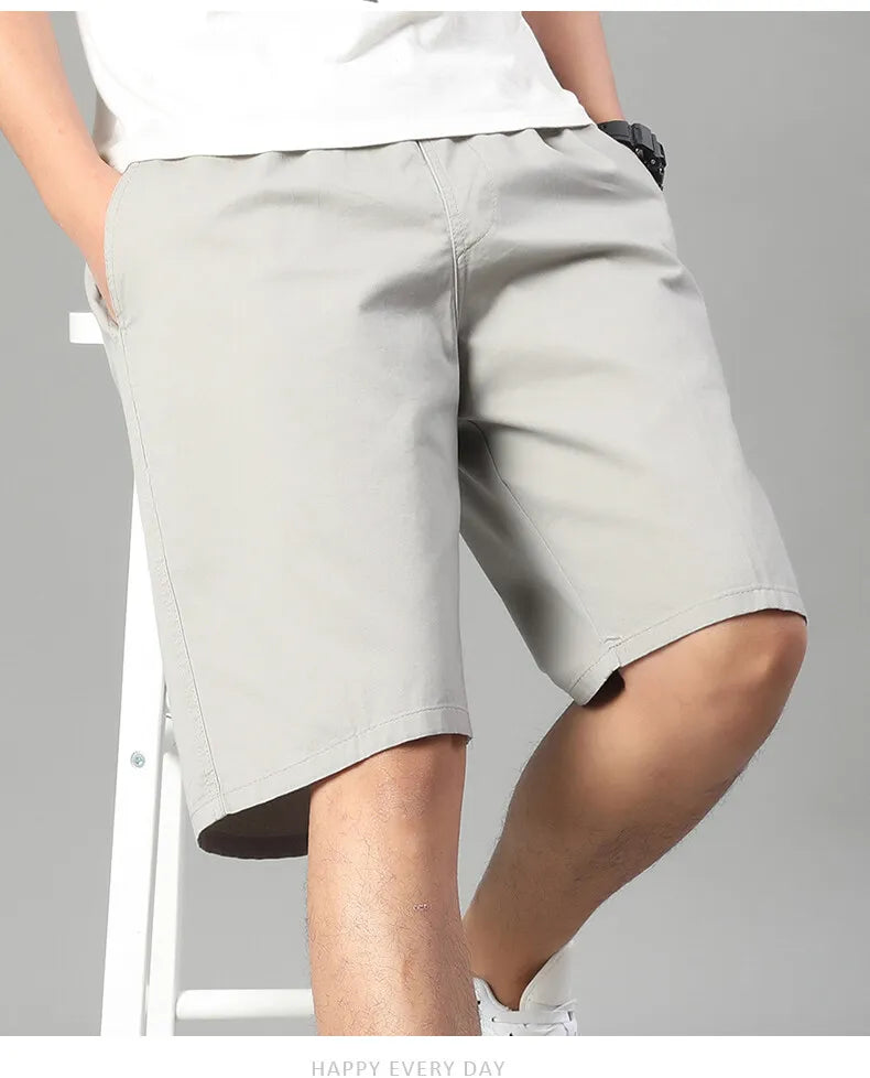 Men's Elastic Waist Casual Shorts Summer Light Weight Sweat Shorts Relaxed Fit Work Shorts Loose Casual Jogger Short
