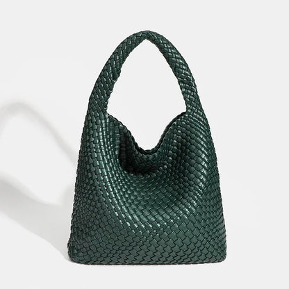 Designer Hand knitting bag PU Large women's Woven tote bag Mistress gift luxury bag original mark bags CasuaL side bag for women