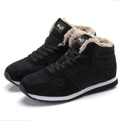 Men Boots Waterproof Winter Boots Men Lightweight Hight Top Leather Shoes Plus 48 No Slip Warm Snow Boots Plush Women Footwear