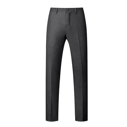 2026 New Men's Rose Red Trousers, Asian Size Blue Formal Pants, Black Pantalon Hombre.