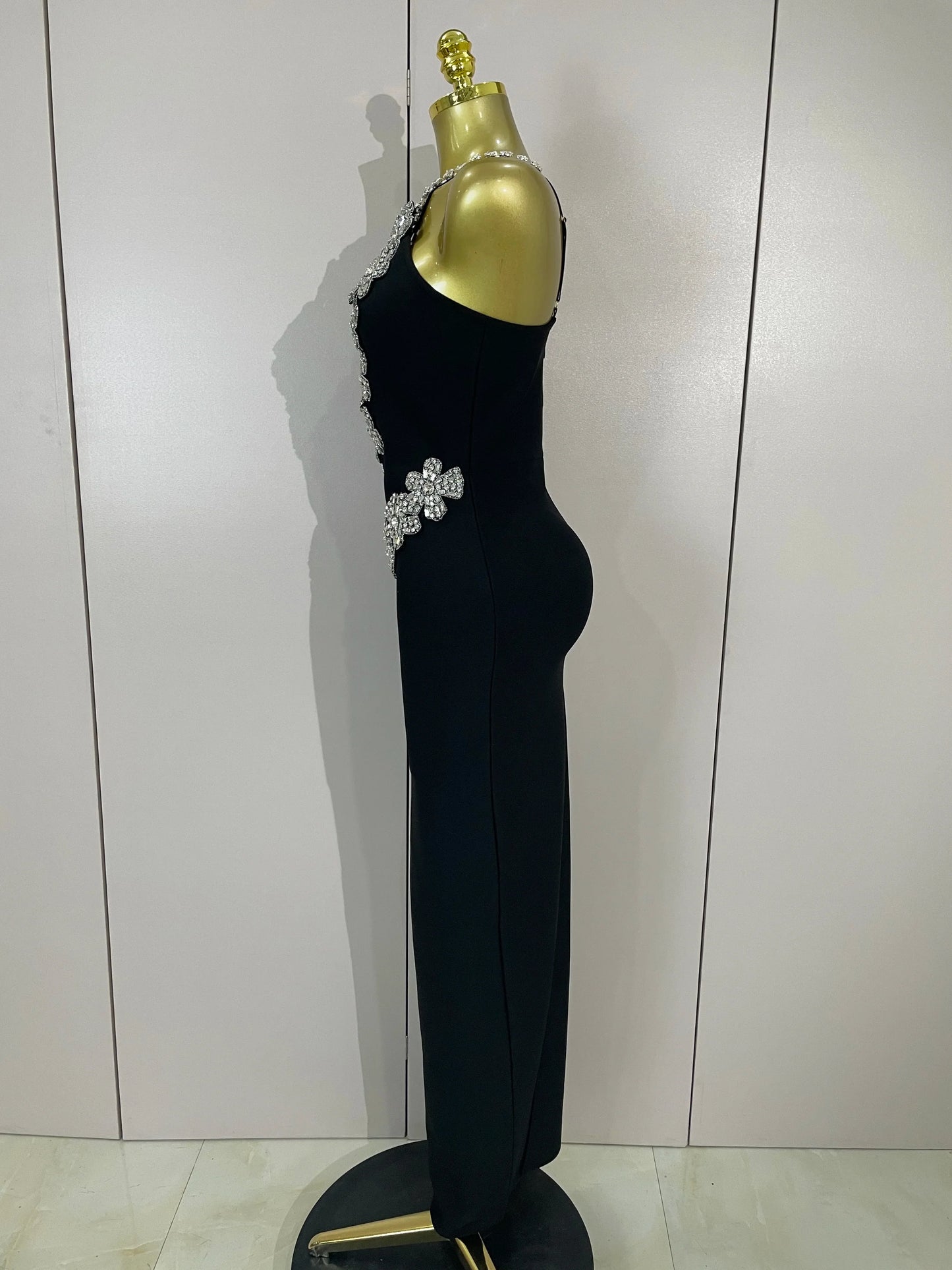 Sexy Backless Sparkly Crystal Diamonds White Bodycon Bandage Dress Women Celebrity Elegant Evening Club Party Birthday Dresses