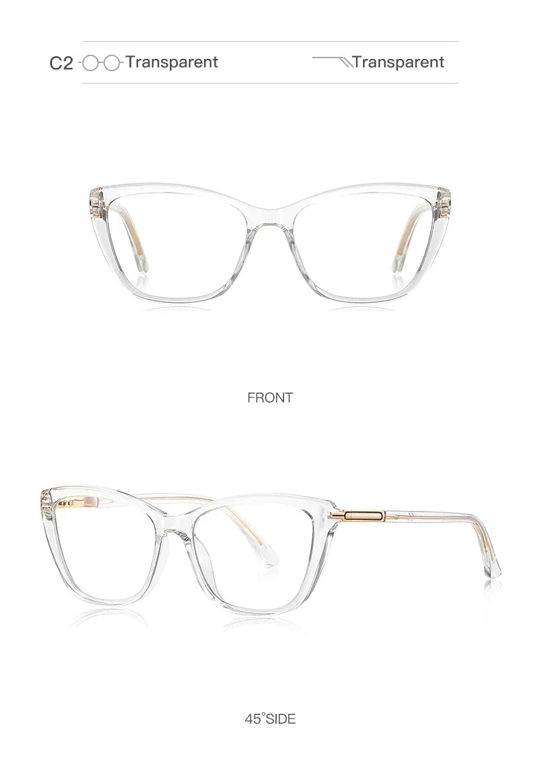 Simple Classic Butterfly Personalized Design Women's Anti-Blue Light Reading Glasses Customizable Prescription  PFD2233