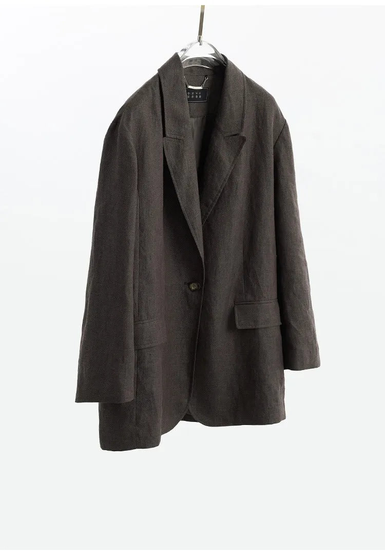 Simple and Understated~ One-Button Women's Blazer, Thin Spring/Summer Suit, New Casual Commuter Jacket, Loose Fit