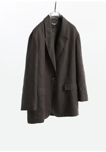 Simple and Understated~ One-Button Women's Blazer, Thin Spring/Summer Suit, New Casual Commuter Jacket, Loose Fit