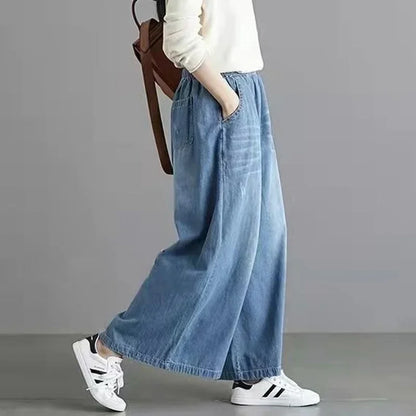 2024 baggy jeans Women y2k New Casual Streetwear Denim Pants Wide leg Street Style Vintage High Waist Pockets ripped Jean Femme