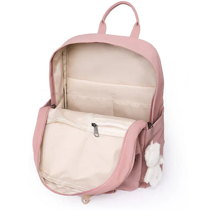 Solid Color Women Backpack High Quality Youth Waterproof Backpacks for Teenage Girls Female School Shoulder Bag Bagpack