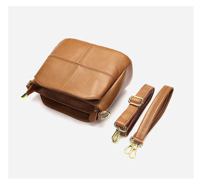 Genuine Leather Women Underarm Bag Versatile Shoulder Handbag Luxury Cowhide Female Crossbody Bag