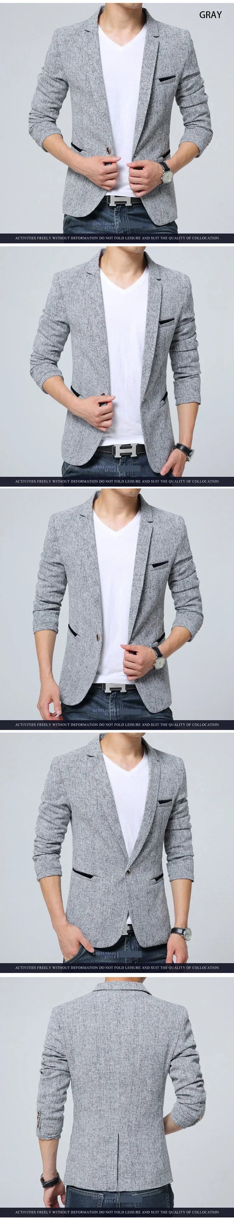 New Arrival Mens Blazer Jacket Suit Wedding Prom Party Slim Fit Smart Casual Suit Men Jacket Business Men Suit Jacket