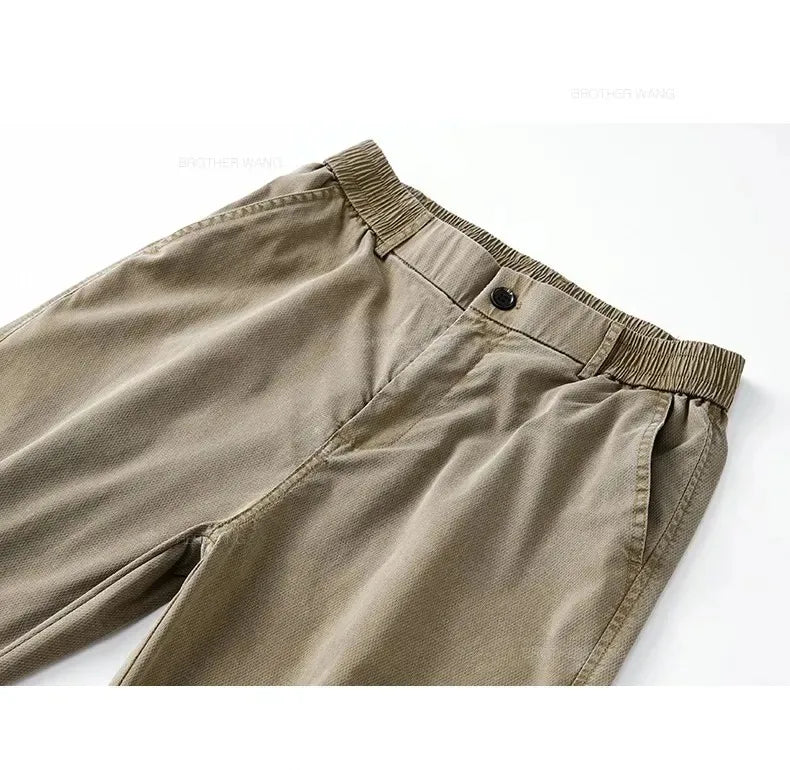 Ultra Thin Baggy Jeans Men's Summer New in Lyocell Soft Breathable Straight Trousers Elastic Waist Casual Blue Gray Wide Pants