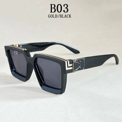 Square Sunglass Men Retro Millionaire Sunglasses Women 2025 Trendy Vintage Vacation Fashion Glasses Gafas De Sol Hombre Lunette