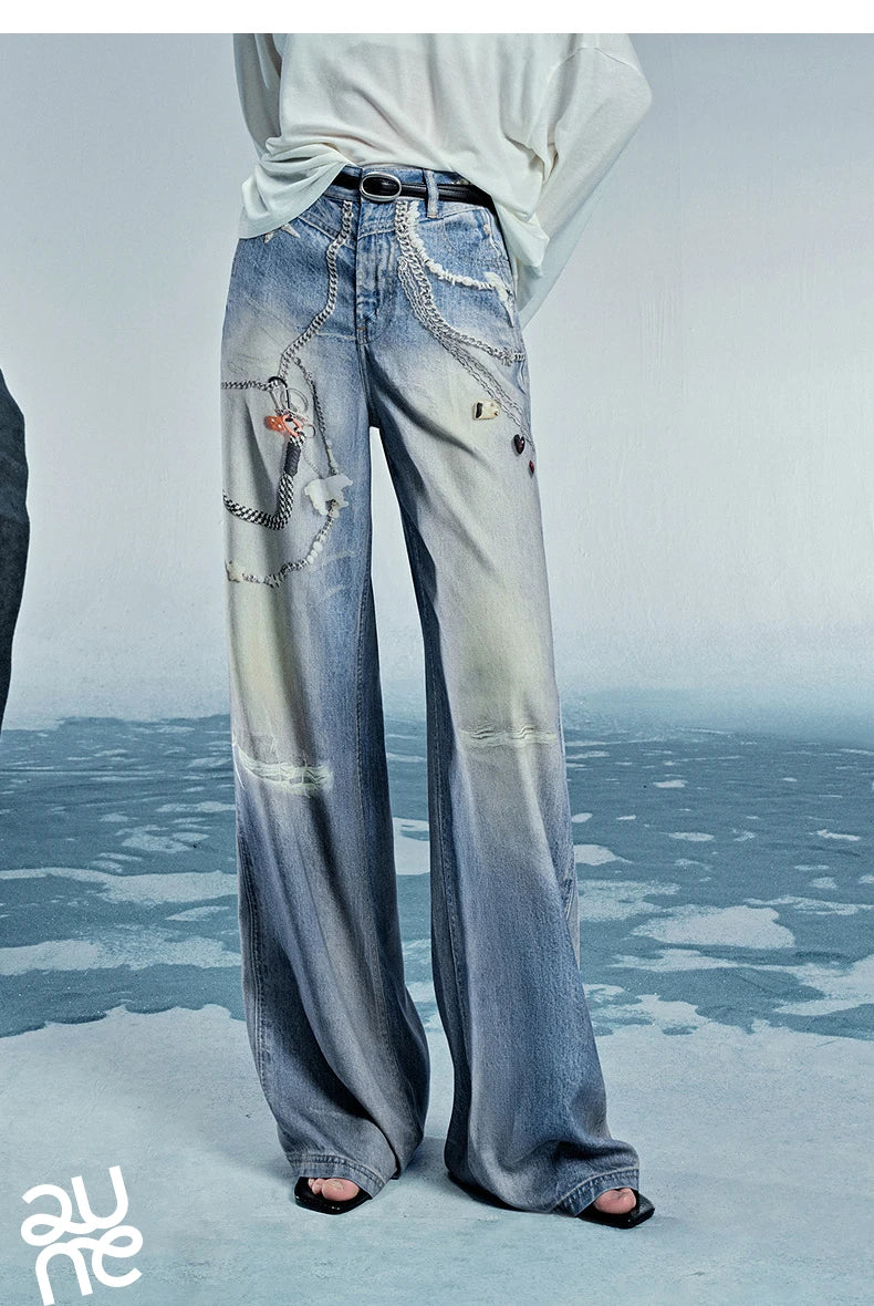 Women Denim Jean 2025 Spring New Long Pants 8518053