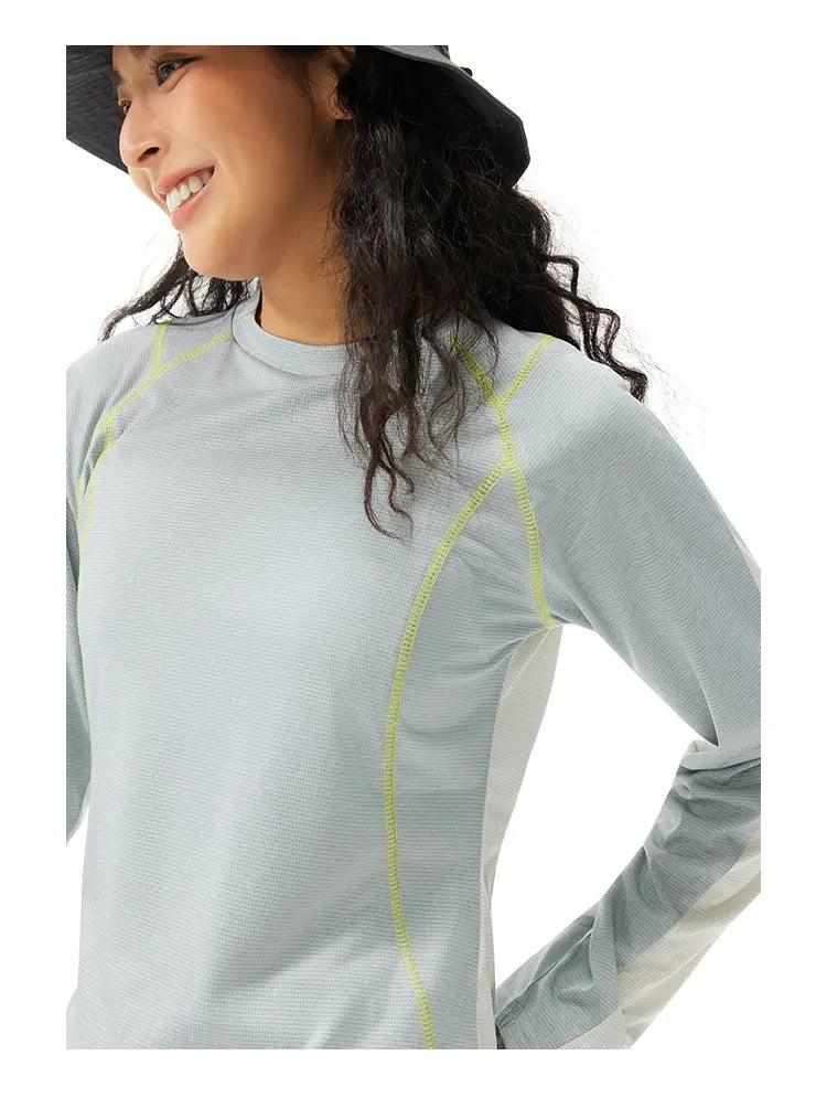 Unisex Sport  Long-Sleeved T-Shirt with Moisture-Wicking, Quick-Drying & Contrast Shoulder Design