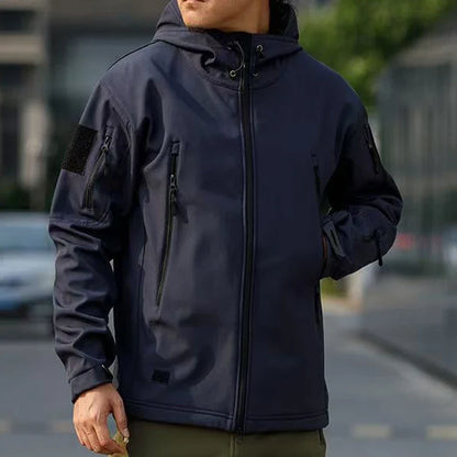 Men's Winter Fleece Warm Sharkskin Tactical Outdoor Jackets Camping Hiking Trekking Hunting Military Climbing Cargo Hooded Coat