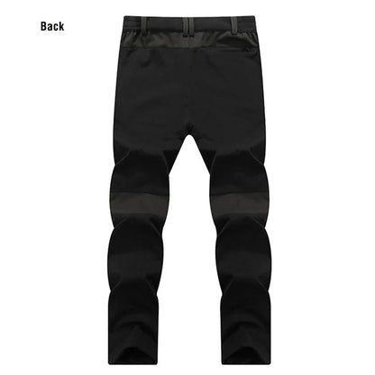 Men Trekking Pants Hiking Snow Autumn Winter Outdoor Soft Shell Thick Cloth Windproof Colorful Warm Camping Trousers