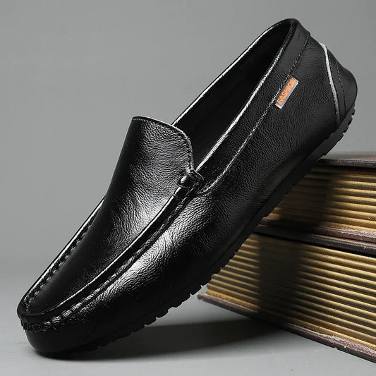 Men's Summer Breathable Summer Leather Shoes Casual Fashion Single Shoes
