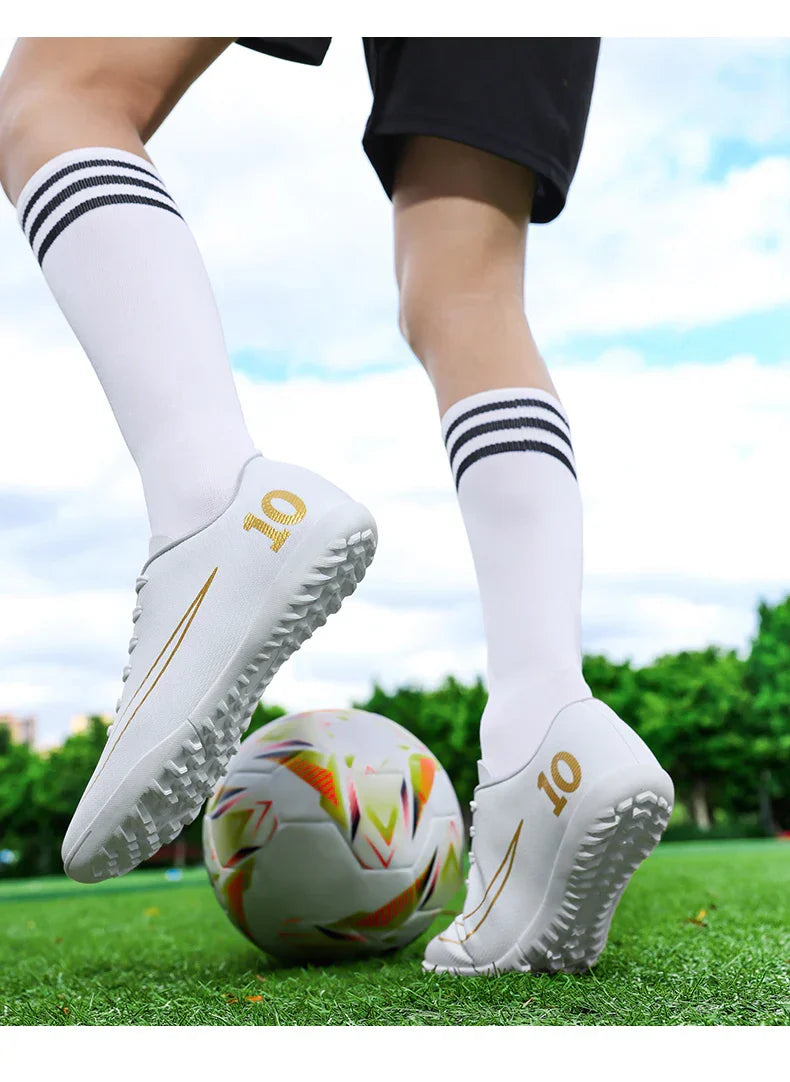 Low Top Soccer Cleats Men Football Boots TF AG Boys Turf Indoor Training Shoes Breathable Lightweight Comfortable Sport Sneakers