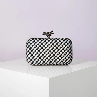 Hand Woven Clutch Purse Luxury For Women 2025 New High Grade Party Wedding Prom Mixed Colors Evening Bag Elegant Trend Chain Bag