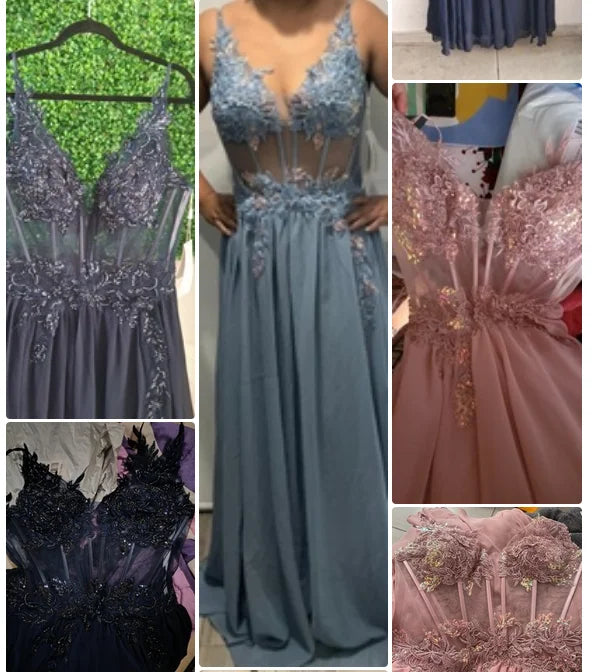 Navy Blue A Line Evening Dresses 2025 Elegant Beaded Appliques Illusion Prom Gowns Formal Party Vestido De Gala