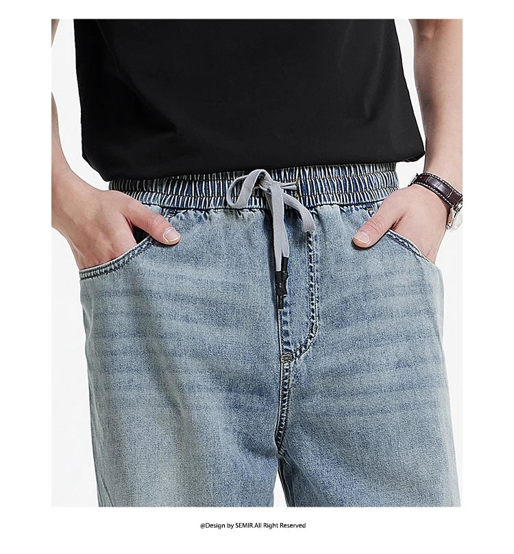 Men Pants Denim American Vintage Loose Straight Leg Trendy Fashion Comfort Commute 2026 Summer Casual Style Top