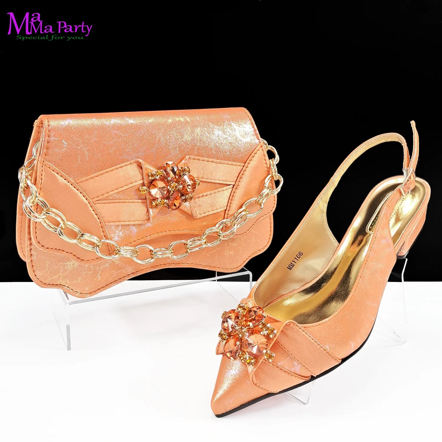Pink Color Summer Little Red Book Hot Italian Women Mature Style Shoes Matching  Bag Set in for Garden Party