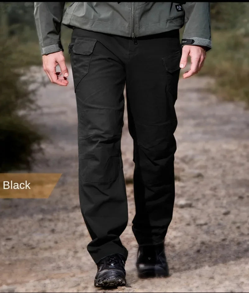 Stretch Canvas 97% Cotton 3% Spandex Tactical Pants For Men Climbing Hiking Trekking Cargo Pants Trousers