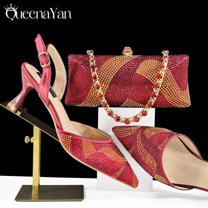 Glamorous Party Shoes & Bag Set: In Stock Elegant Heels with Matching Purse for Party Occasions
