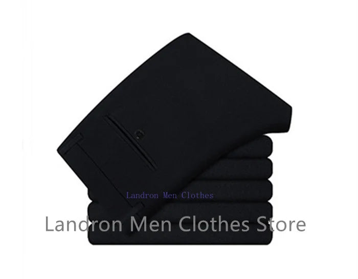 Formal Dress Suit Pants Tall Men 190CM Business Black Blue Plus Size 40 42 44 46 Extra Long Lengthened Straight Office Trousers