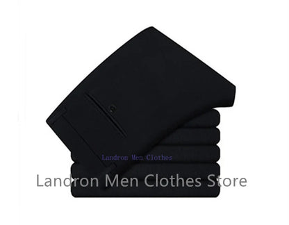 Formal Dress Suit Pants Tall Men 190CM Business Black Blue Plus Size 40 42 44 46 Extra Long Lengthened Straight Office Trousers