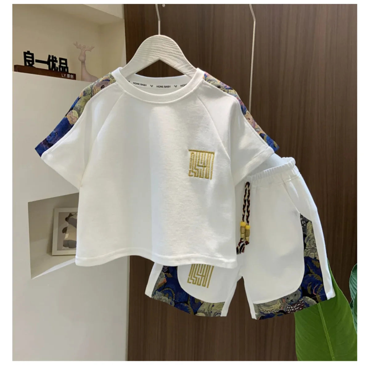 Korean Clothes for Children Boys T-shirt Shorts 2-piece Set Summer Cotton Short Sleeve Kids Clothes Sets Baby Tracksuit 2-11Y