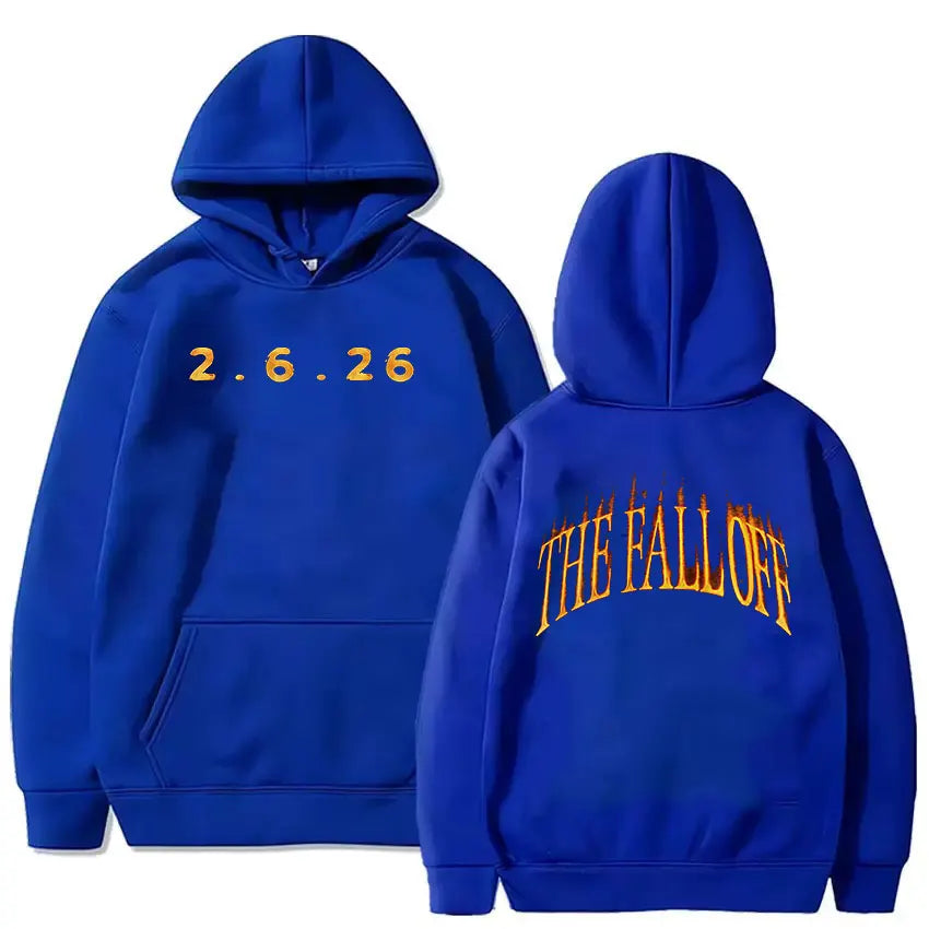 The Fall Off New Album 2.6.26 Print Hoodie Men Women Fashion Fleece Oversized Sweatshirt Hip Hop Clothing Pullover Hooded