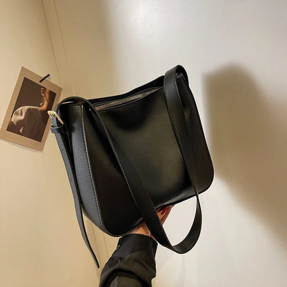 Super Popular Spring and Summer Commuter Bucket Bag for Women 2026 New Style Pu Leather Women's Bag with a High-End Feel, Large Capacity, Single Shoulder Crossbody Bag for Work