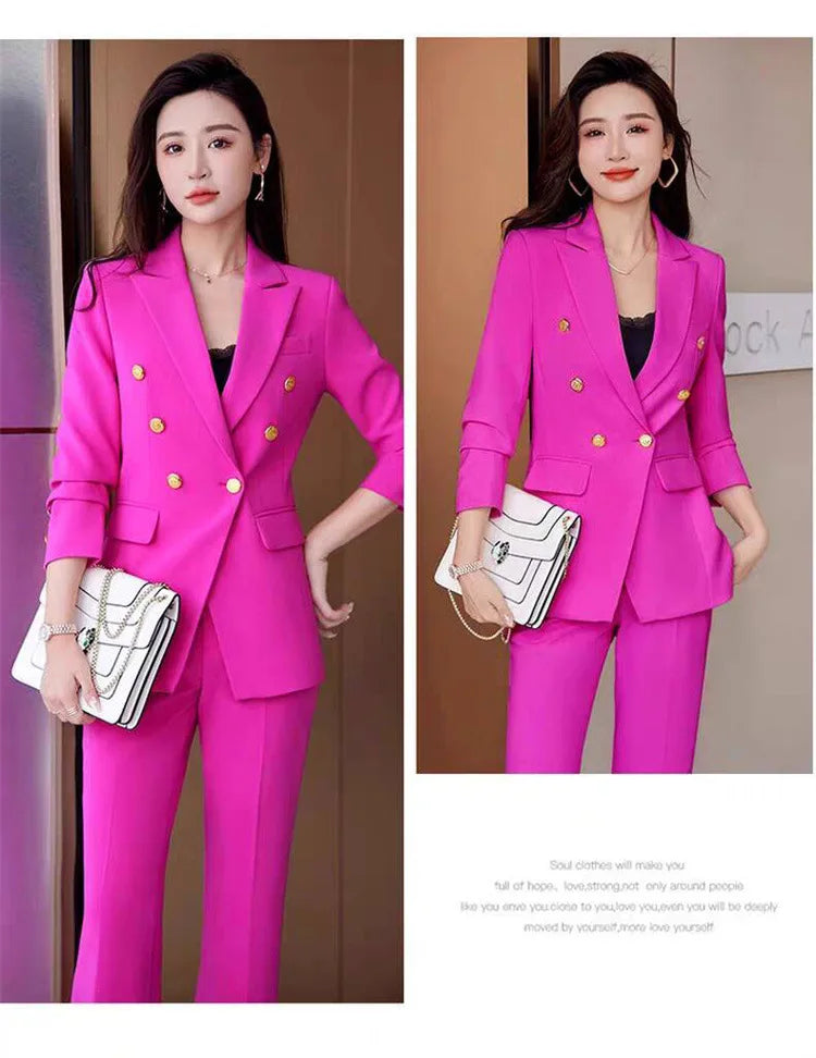 New Advanced Design Women's Suit Jacket Korean Style Spring Autumn Professional White Collar Small Western Clothes
