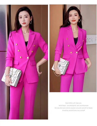 New Advanced Design Women's Suit Jacket Korean Style Spring Autumn Professional White Collar Small Western Clothes