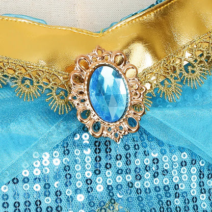 Aladding and the Magic Lamp Jasmine Fairy Costume Princess Dress up for Little Girl Fancy 2026 Halloween Carnival Cosplay Outfit