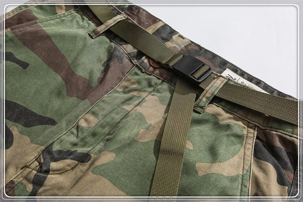 Fashion High Quality Camo Tactical Cargo Pants American Streetwear Casual Trousers Men Clothing Japanese Harajuku Joggers Male