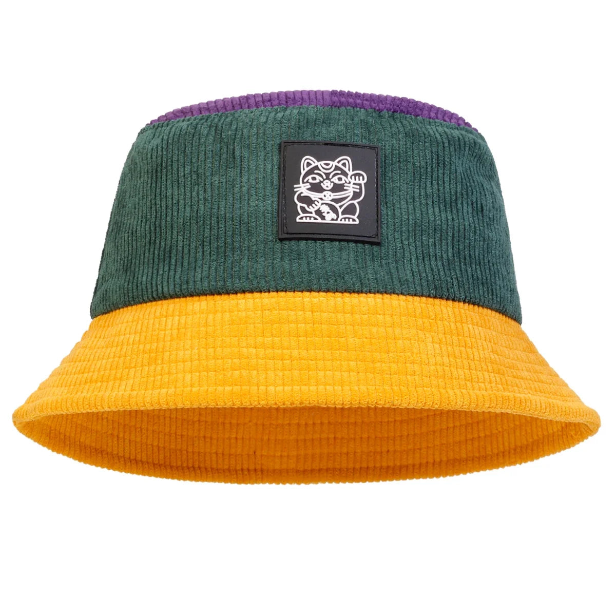 Unisex Cat Embroidery Personality Bucket Hats Fishermen Caps Outdoor Casual Cap Sunscreen Hat
