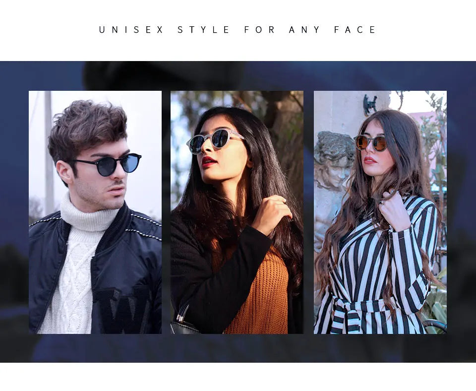 Small Round Sunglasses for Men Women Vintage Retro Polarized Circle Sun Glasses UV400 Protection