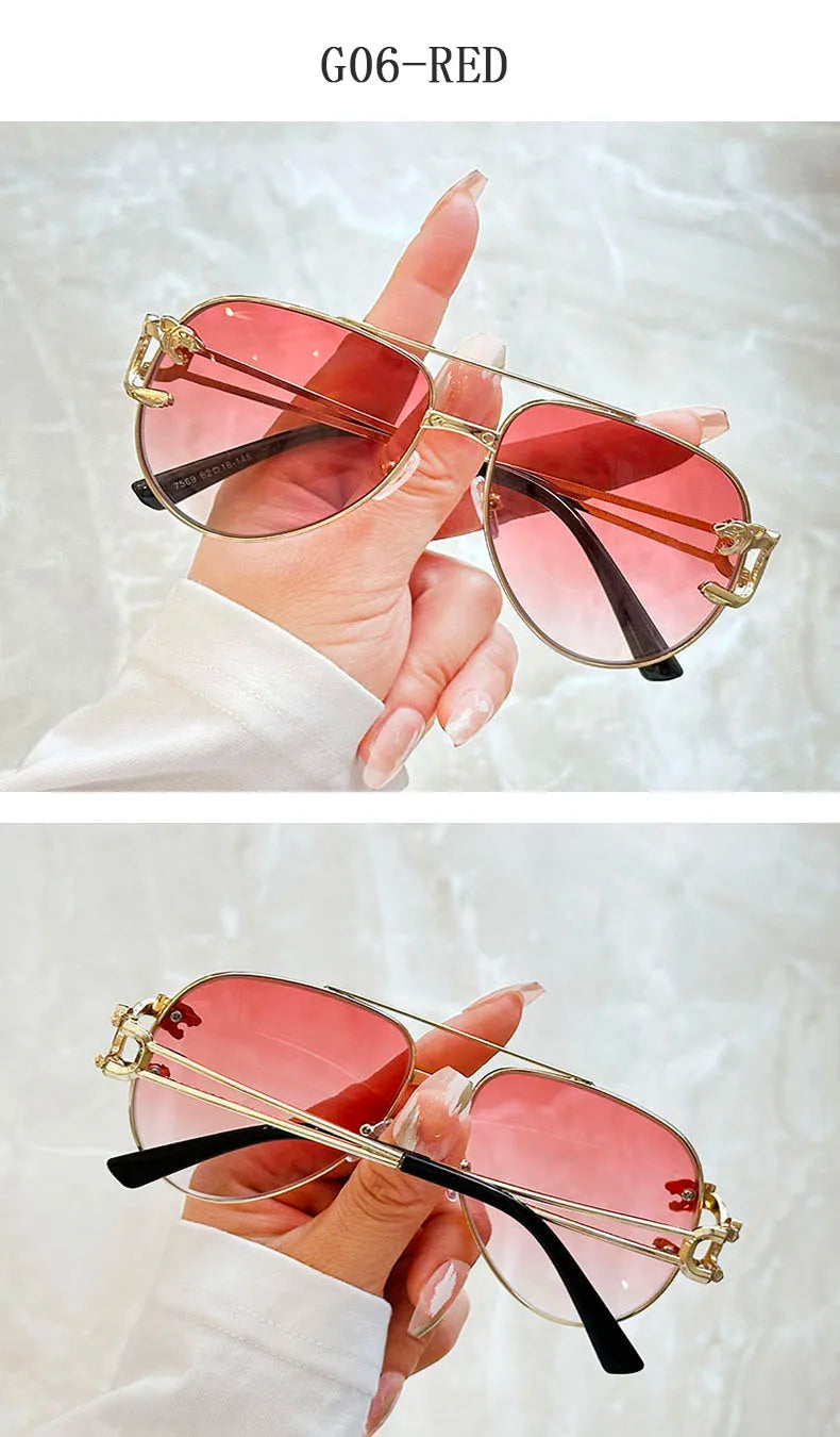 Luxury Sunglasses Women 2025 Fashion Glasses Vacation Oval Sunglass Luxe Femme Lunette Soleil Femme Lentes De Sol Mujer Vintage