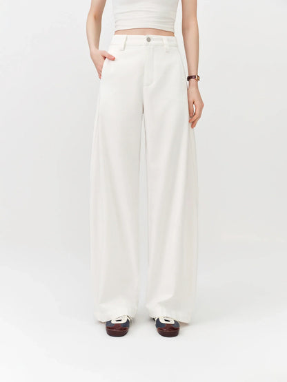2026 Summer Women's Light Blue Vintage Barrel Leg Jeans, Horseshoe Fit High Waist Loose Trousers for Y2K Retro Street Style